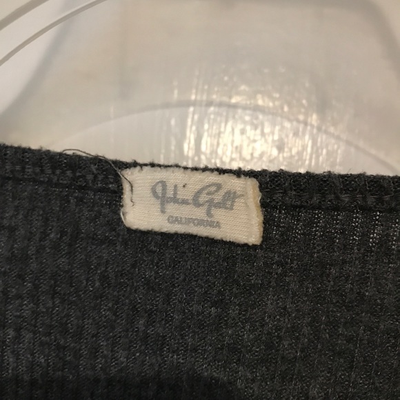 brandy melville ribbed cropped lace up long sleeve - Picture 4 of 4